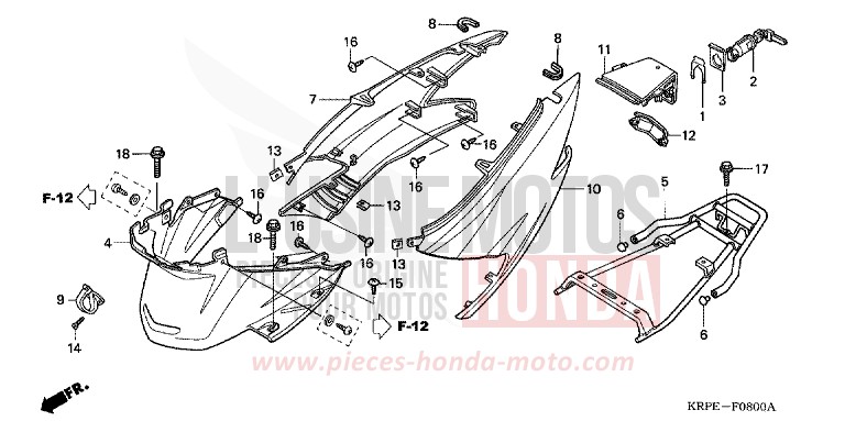 HOUSSE DE CARROSSERIE de SCV 100 Lead FORCE SILVER METALLIC (NH411) de 2003